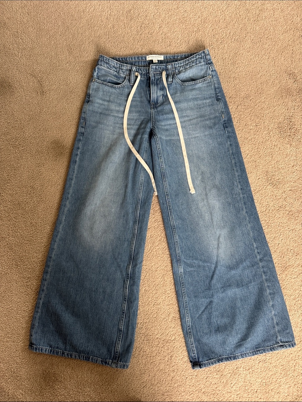 Banana Republic Wide Leg Drawstring Jeans